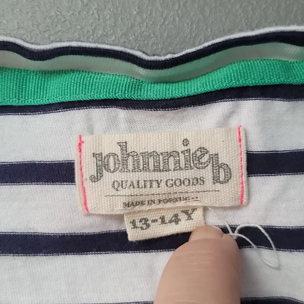 Boden- Johnnie B- Girl's Striped Floral Top- size 13-14
